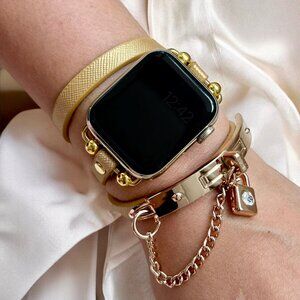 Gold Bangle Sparkling Bracelet for Apple Watch 9-1 Ultra/2 (NEW)